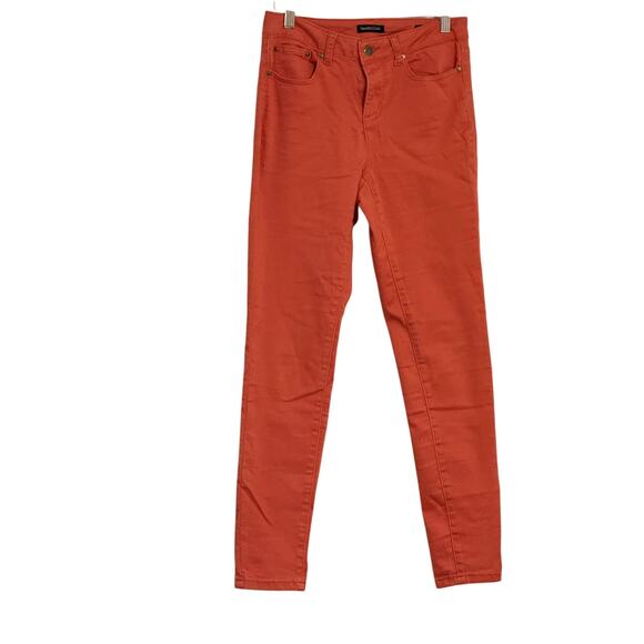 Salmon Pink stretch Jeans - Picture 1 of 3
